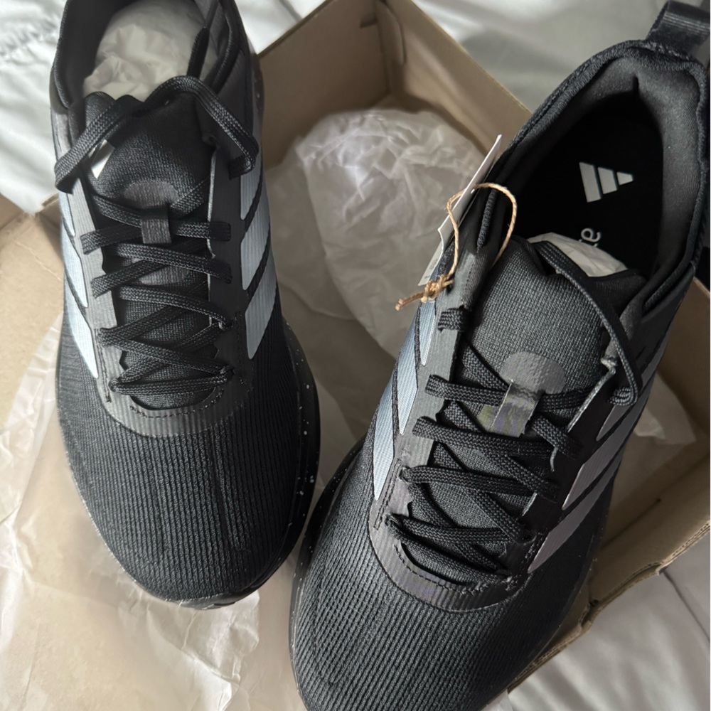 adidas Men's Black Sneakers with White Accents